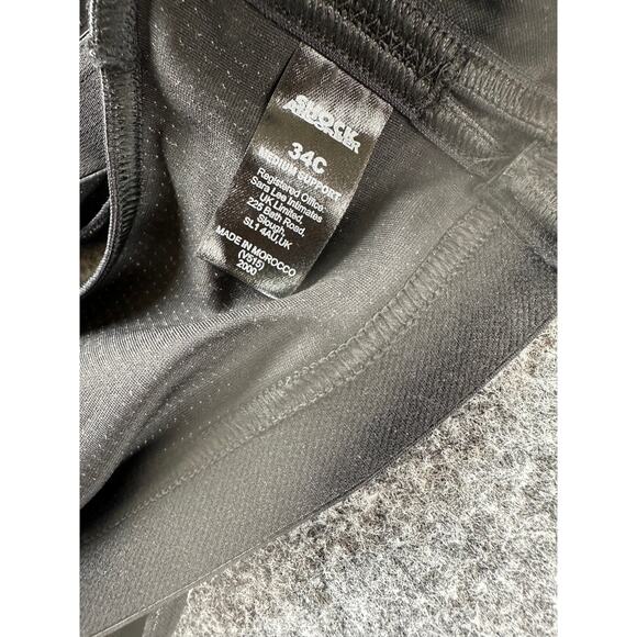 NWT Shock Absorber Black Medium Support Adjustable Bra Top Women's Size 34C - Picture 6 of 6